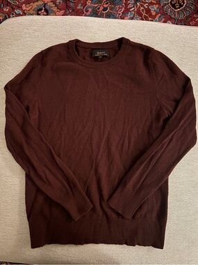 Quince Women’s XS Cashmere Crewneck Sweater in Deep Burgundy